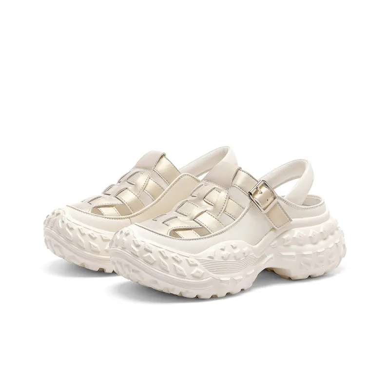 C°BANNER Low Top Chunky Sneakers Women's Champagne-2