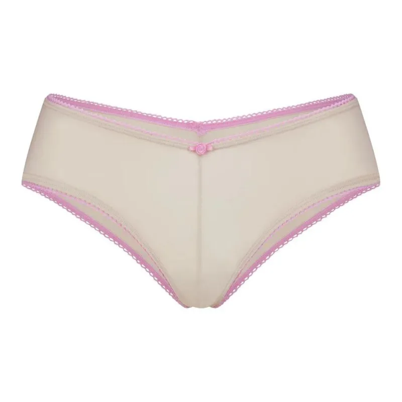 SKIMS FITS EVERYBODY PICOT TRIM TANGA Underpants Women's 1 Pack STONE PETAL CONTRAST/Stone Floral Contrast-0