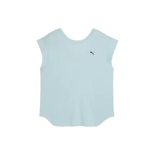 PUMA T-Shirts Women's Cyan