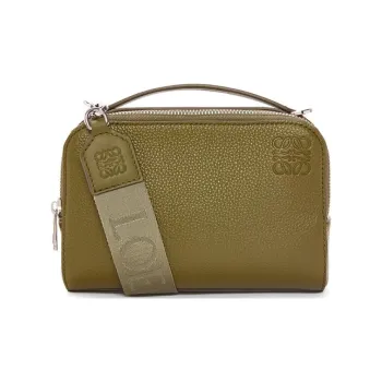 LOEWE Soft Grained Cow Leather Camera Bag Handbag Shoulder Bag Crossbody Bag Mini Men's Olive