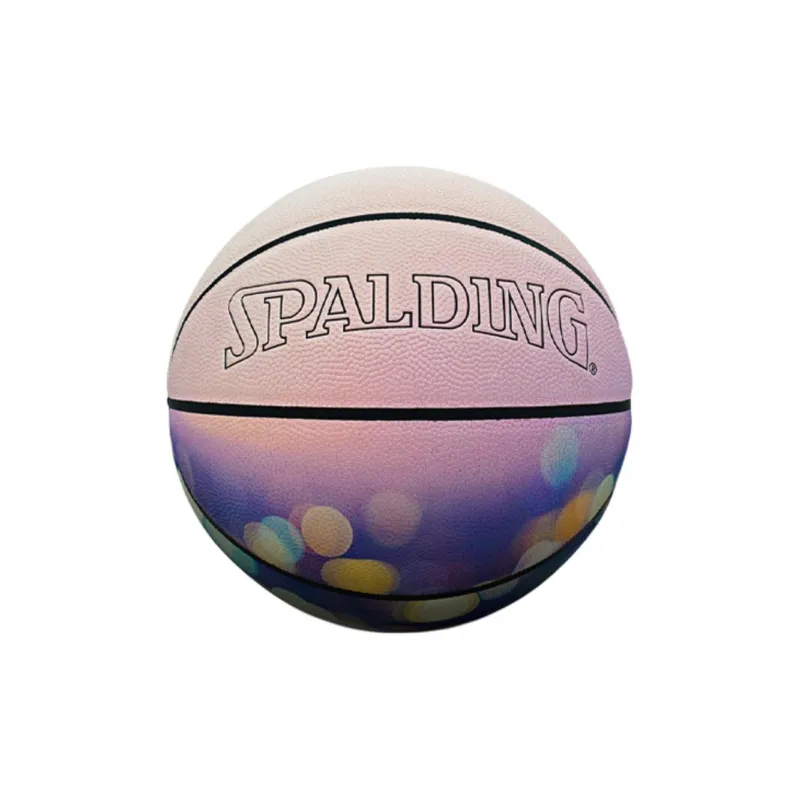 SPALDING Trend Series PU Basketball Pink Purple Size 7 Ball Training Unisex-0
