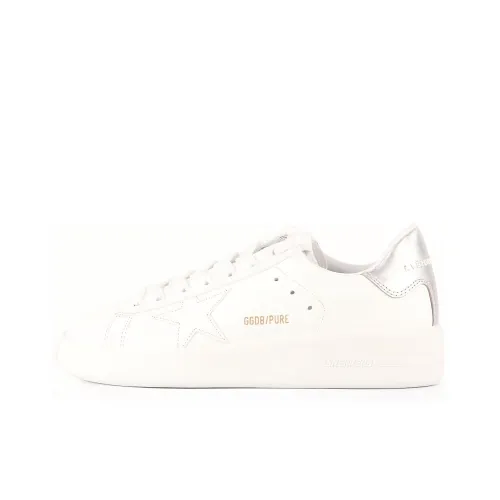 Golden Goose Purestar Skateboard Shoes Women's Low-Top White/Silver