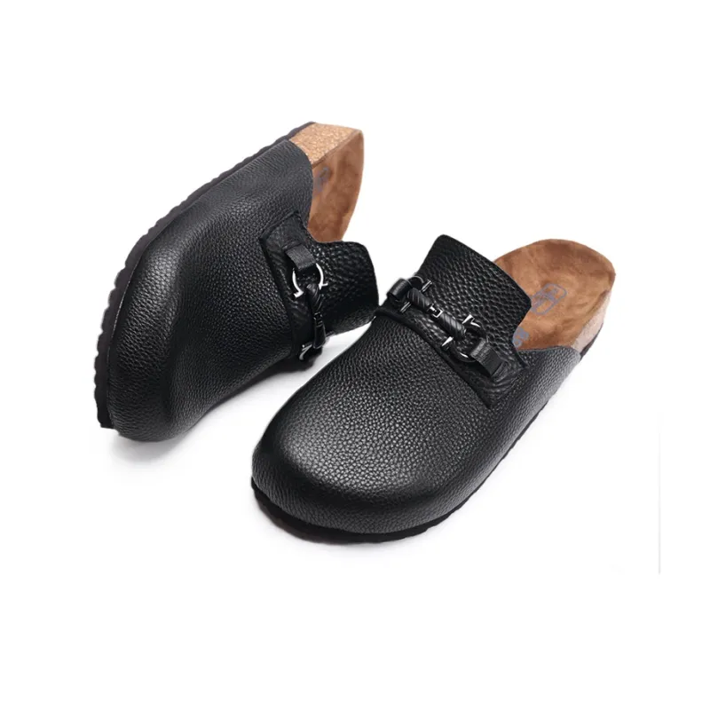 Voguhomme x Voguhomme Rubber Sole Stitching Slip Resistant Wrap toe Slippers Men's-1