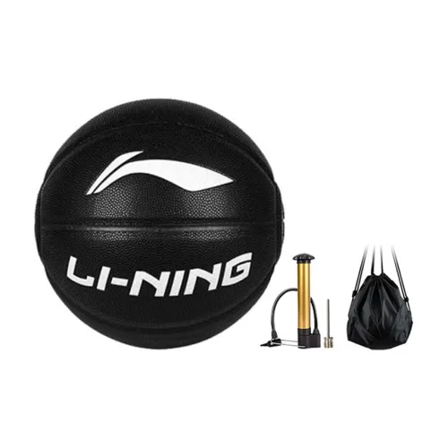 LiNing Badfive PU Basketball Black Size 7 Ball Training Match Unisex