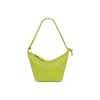 LOEWE Hammock Hobo Cow Leather Hobo Bag, Portable Crossbody Bag, Shoulder Bag Women's Grass Green