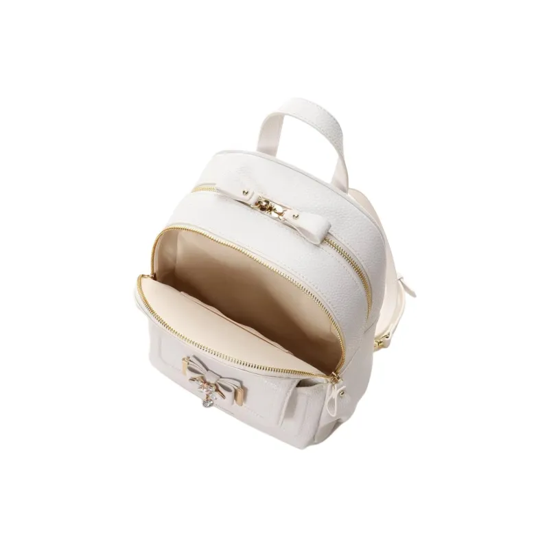 SAMANTHA THAVASA Synthetic Leather Backpack Small Size Women's White-4