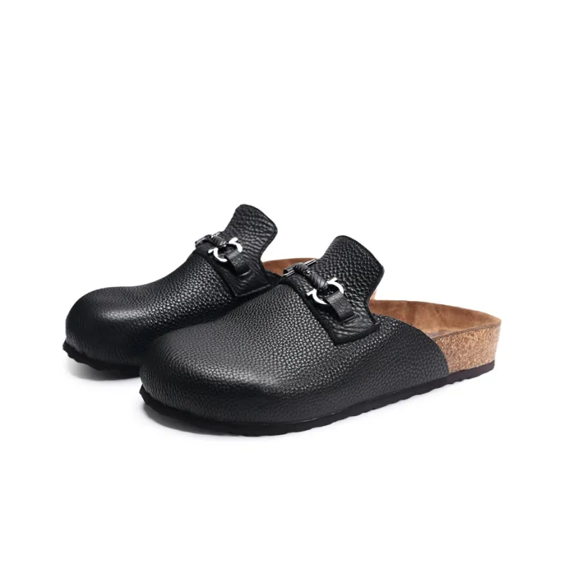 Voguhomme x Voguhomme Rubber Sole Stitching Slip Resistant Wrap toe Slippers Men's-3