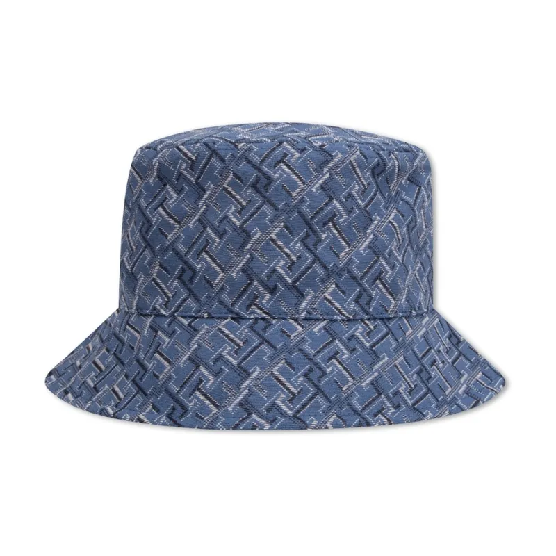 Tommy Hilfiger Polyester Bucket Hats Women's Blue Pattern-1
