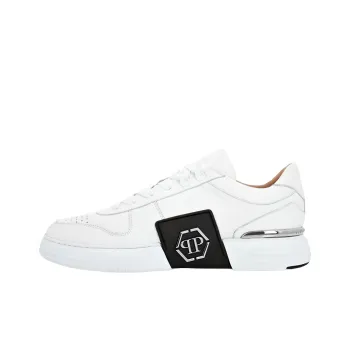 PHILIPP PLEIN Lo-Top Low-Top Skateboard Shoes Men's White