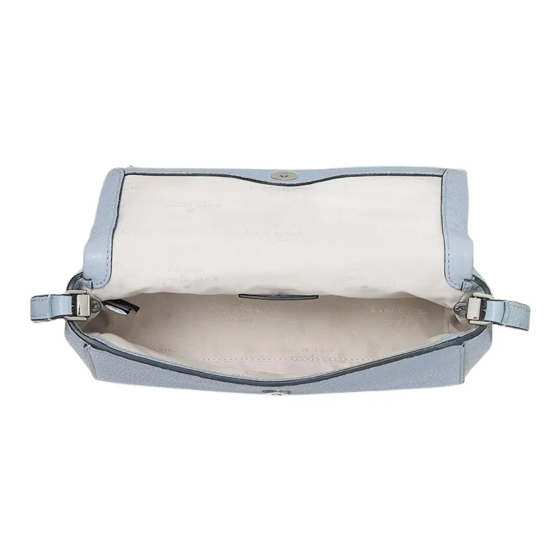 Kate Spade Leila Litchi Grain Leather Shoulder Bag, Crossbody Bag Mini Women's Blue-3