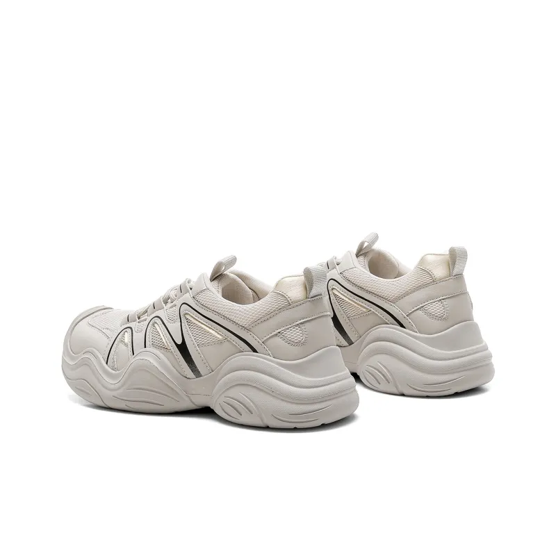 C°BANNER Low Top Chunky Sneakers Women's Champagne-3