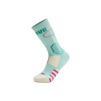 LiNing Badfive Basketball Socks Unisex 1 Pack Cool Green/Ecru/Vibrant Pink