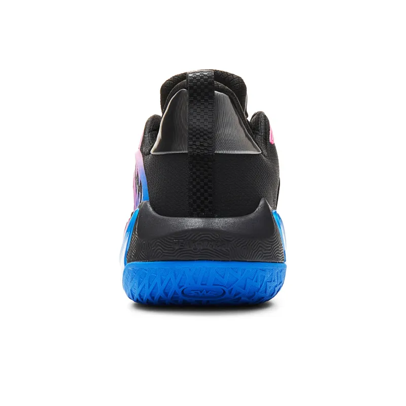 PEAK Basketball Shoes Men Low Top Black/Youth Blue-4