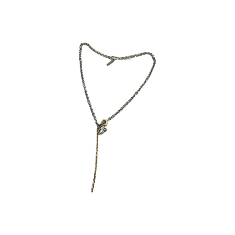 JUSTINE CLENQUET Brass, Palladium Plated Necklaces Women's Silver-0
