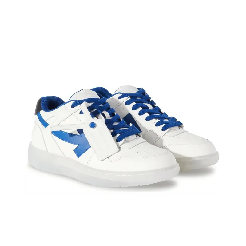 OFF WHITE Out Of Office Ooo Low Tops White Navy Blue-2
