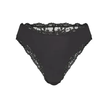 SKIMS FITS EVERYBODY LACE CHEEKY BRIEF Underpants Women's 1 Pack ONYX/Onyx