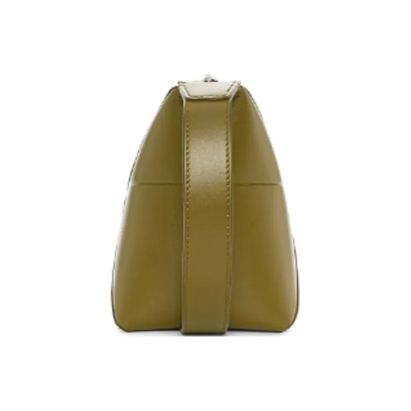 LOEWE Cow Leather Toiletry Bag Men's Khaki Green-3