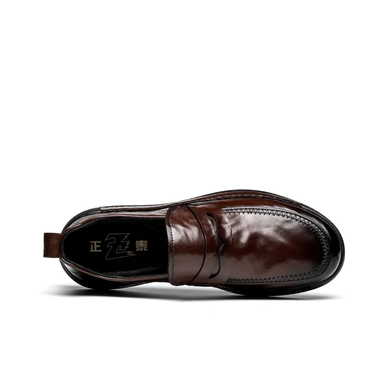 CHINT Dress Shoes Men Low Top Black/Brown-7