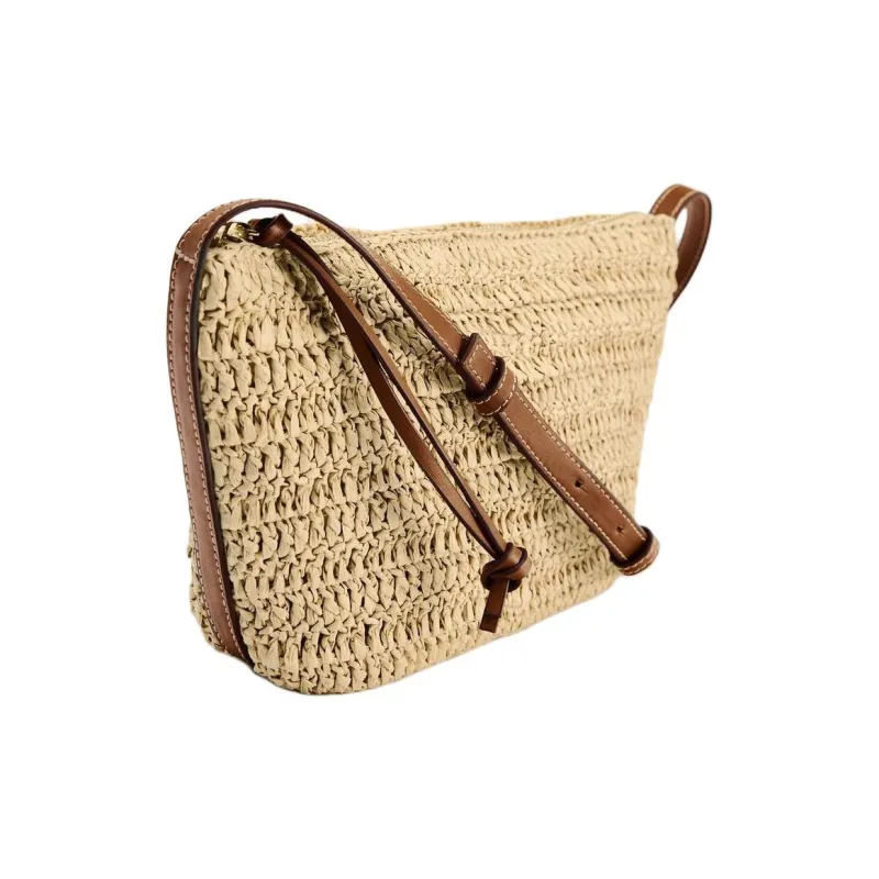 ZARA Cellulose Crossbody Bag Shoulder Bag Women's Dark Brown Yellow-1