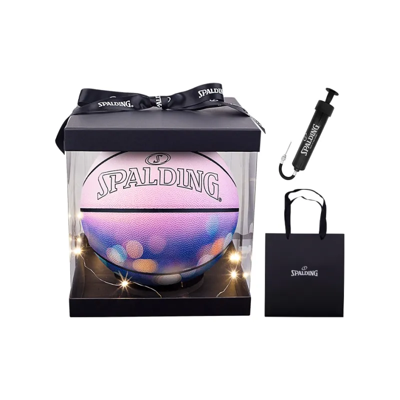 SPALDING Trend Series PU Basketball Pink Purple Size 7 Ball Training Unisex-6