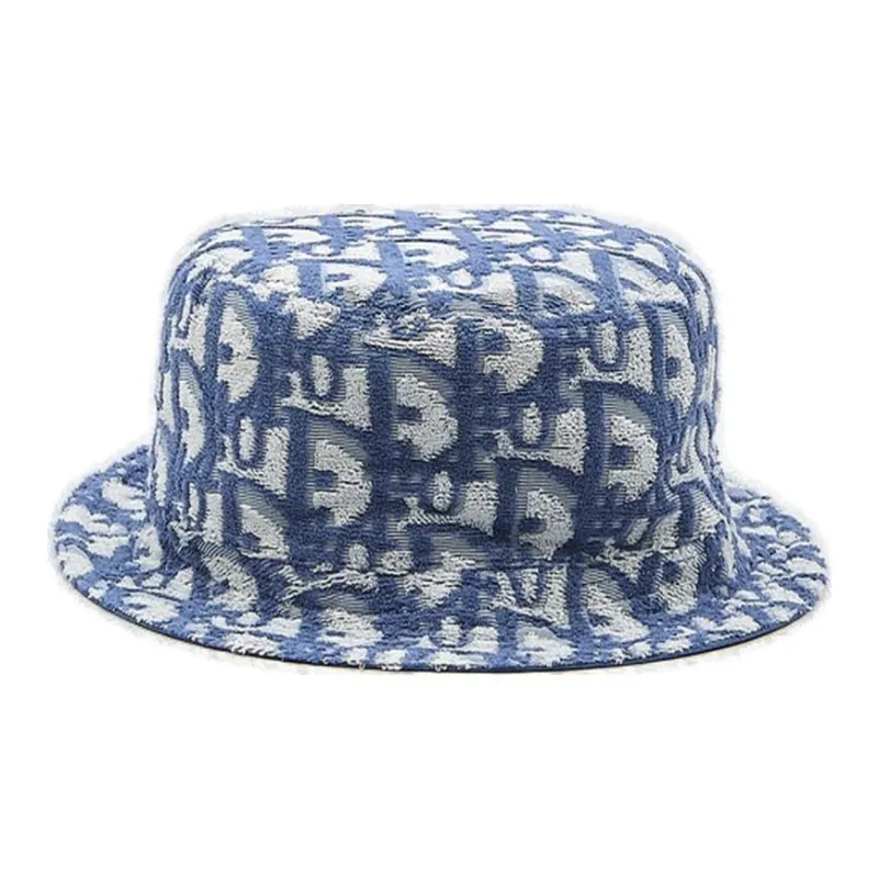 DIOR Cotton Bucket Hats Men's Blue-2