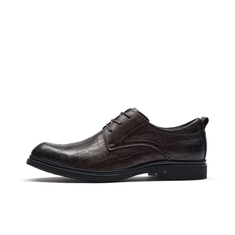 SEVEN Dress Shoes Men Low Top Brown-0