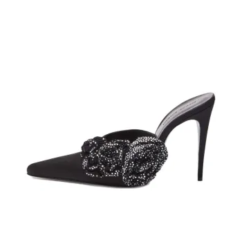MAGDA BUTRYM Closed Toe Slippers 10.5cm Women's Black