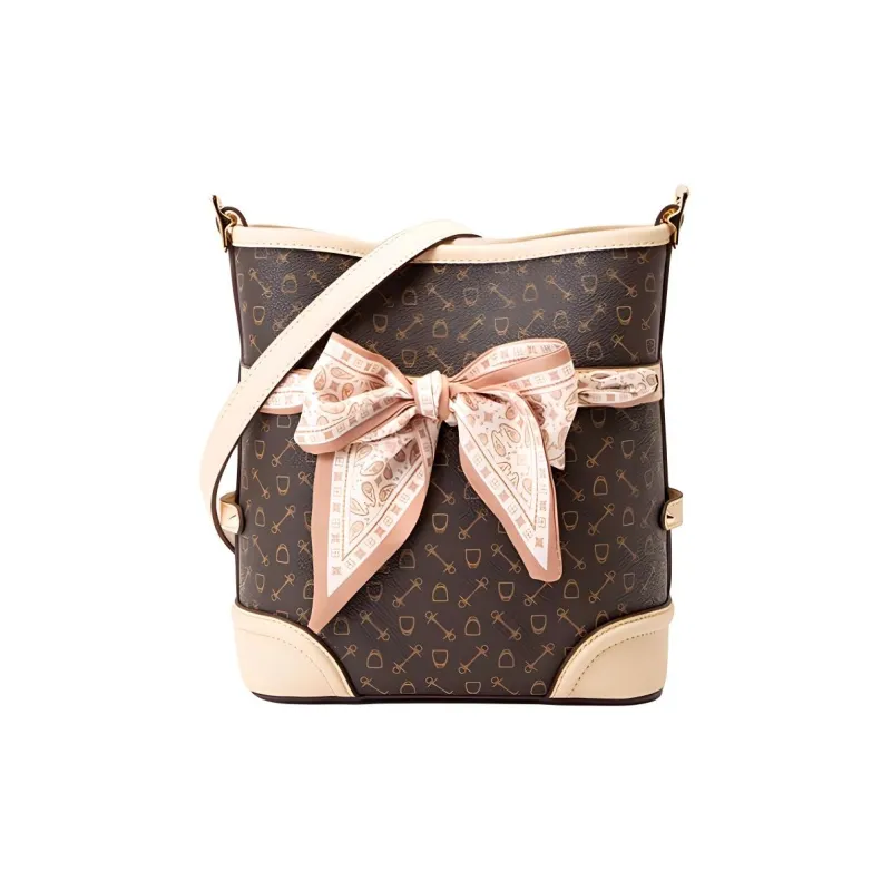 Why Artificial Leather Crossbody Bag, Shoulder Bag Small Size Women's Coffee/Apricot-0