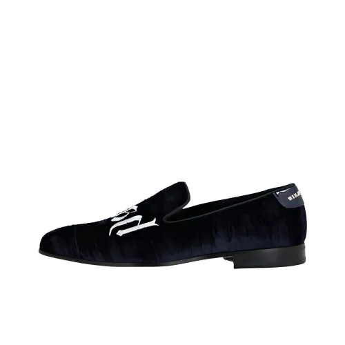 PHILIPP PLEIN Skull Bones Velvet Loafers