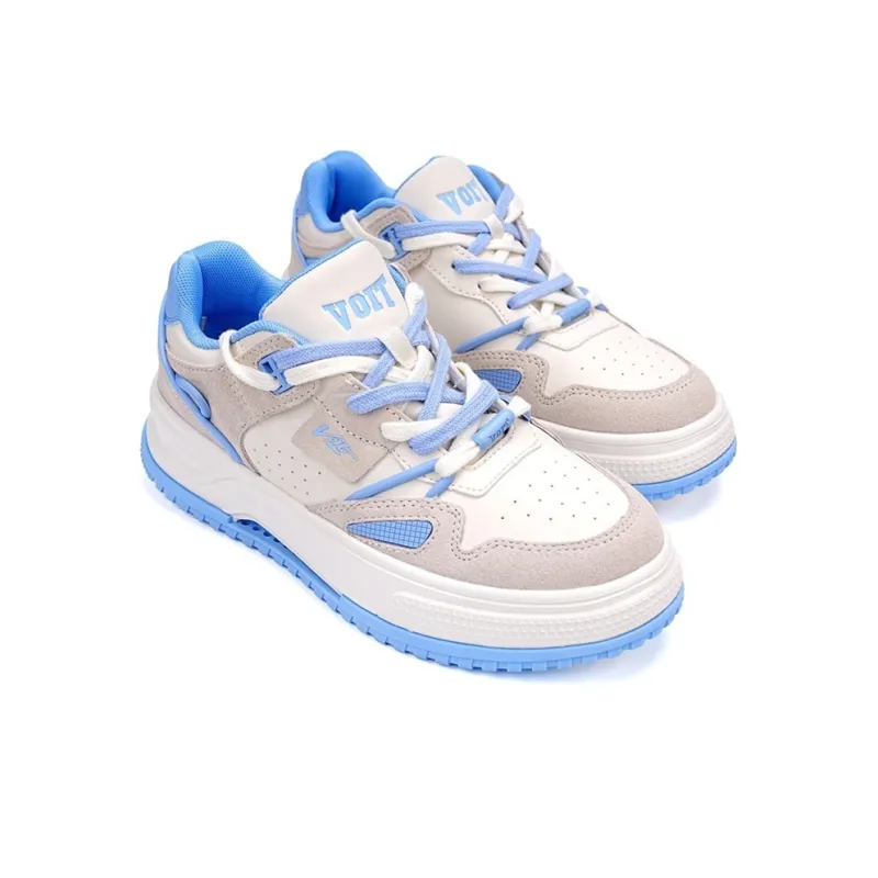 VOIT Skateboard Shoes Women's Low Top White/Sky Blue-2