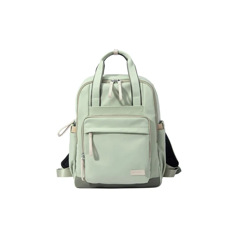 LEFF Nylon Fabric Baby And Mom Backpack Large Size Women's Stone Gray-8
