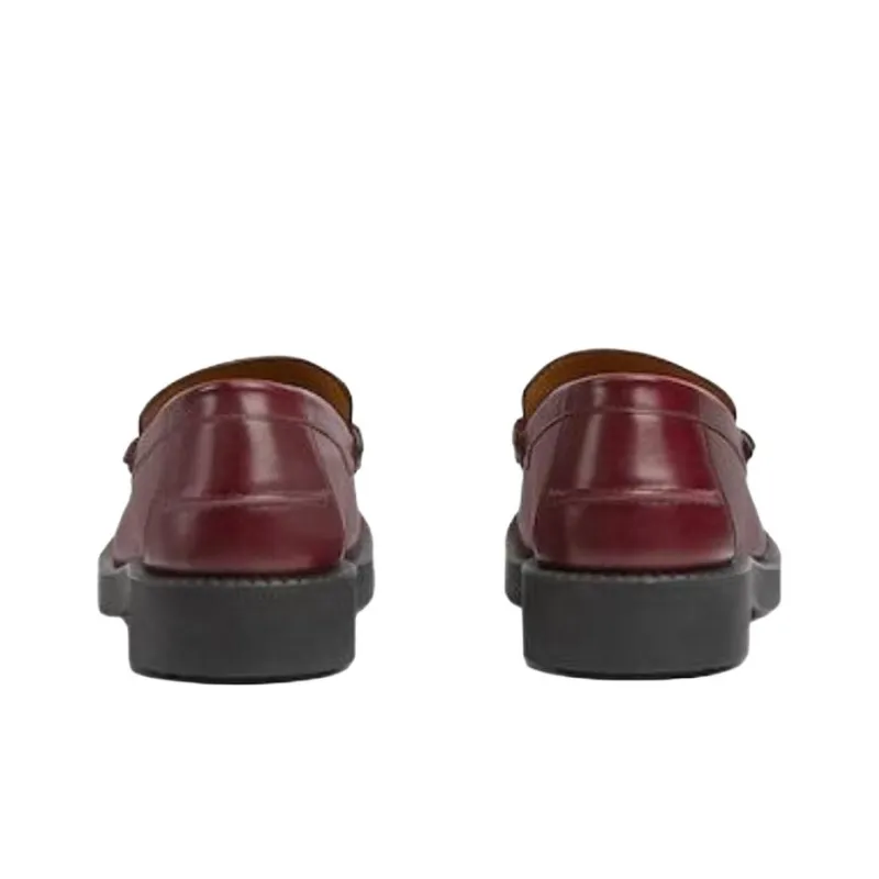 GUCCI Horsebit Loafers Men's Burgundy-3