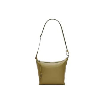 LOEWE Cubi Soft Smooth Cow Leather Shoulder Bag Crossbody Bag Small Size Men's Olive