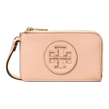 TORY BURCH Ella Leather Card Holder Women's Blush Color