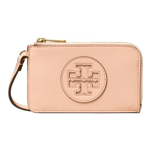 TORY BURCH Ella Leather Card Holder Women's Blush Color