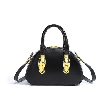 TTaG．baG Microfiber Synthetic Leather One Shoulder Handbags Regular Women's Black/Ecru