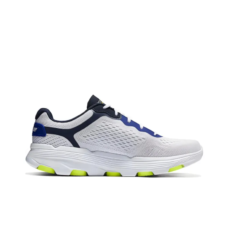 Skechers Cushioned Wear Resistant Breathable Rebound Low Top Casual Running Shoes Men's White Black Yellow-1