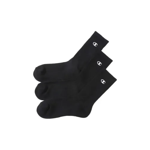 Champion SS24 Mid-Calf Socks Men's 3 Pack Black
