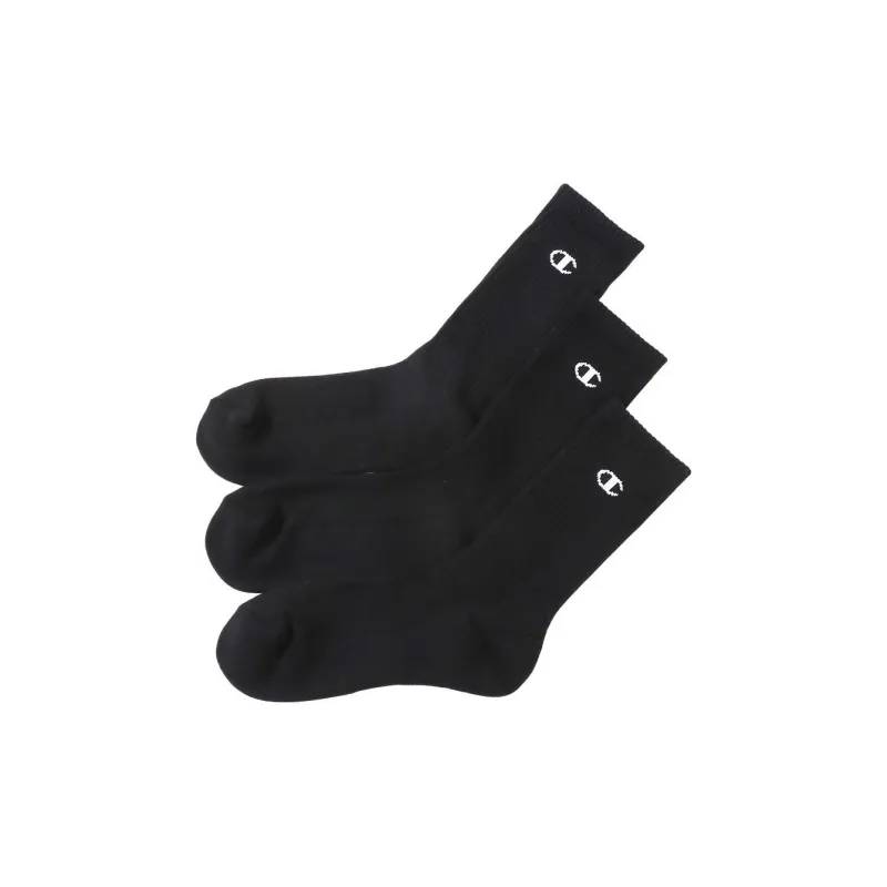 Champion SS24 Mid-Calf Socks Men's 3 Pack Black-0