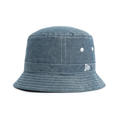 New Era Polyester Bucket Hats Unisex Ecru Blue