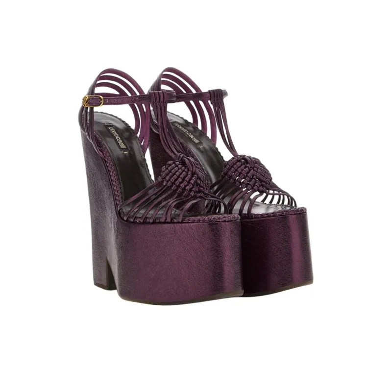 Roberto Cavalli Strap Sandals Women's Purple-4