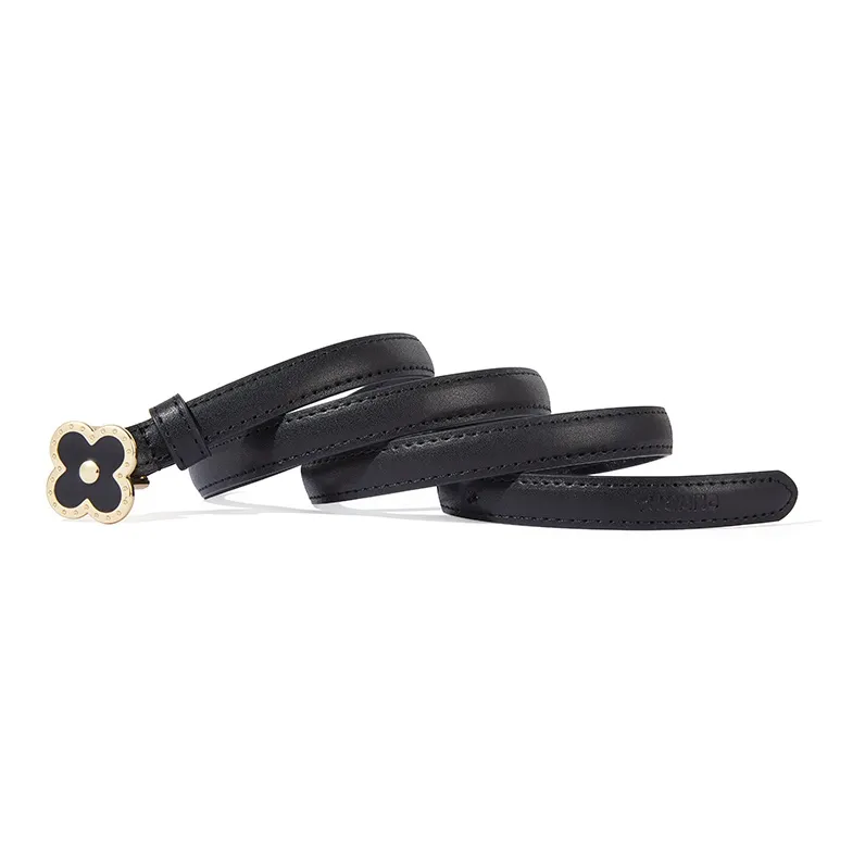 TUCANO Versatile Trendy Genuine Leather Smooth Buckle Belt Leather Belts Women's Width 3.4cm-3