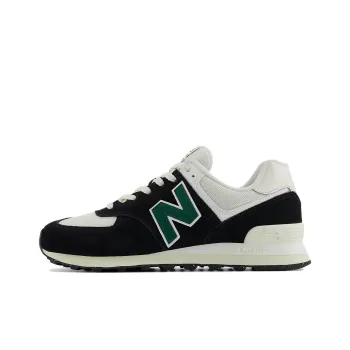 New Balance 574 Black White Marsh Green