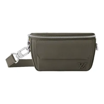 LOUIS VUITTON PILOT Grain Cow Leather Wallet Men's Khaki
