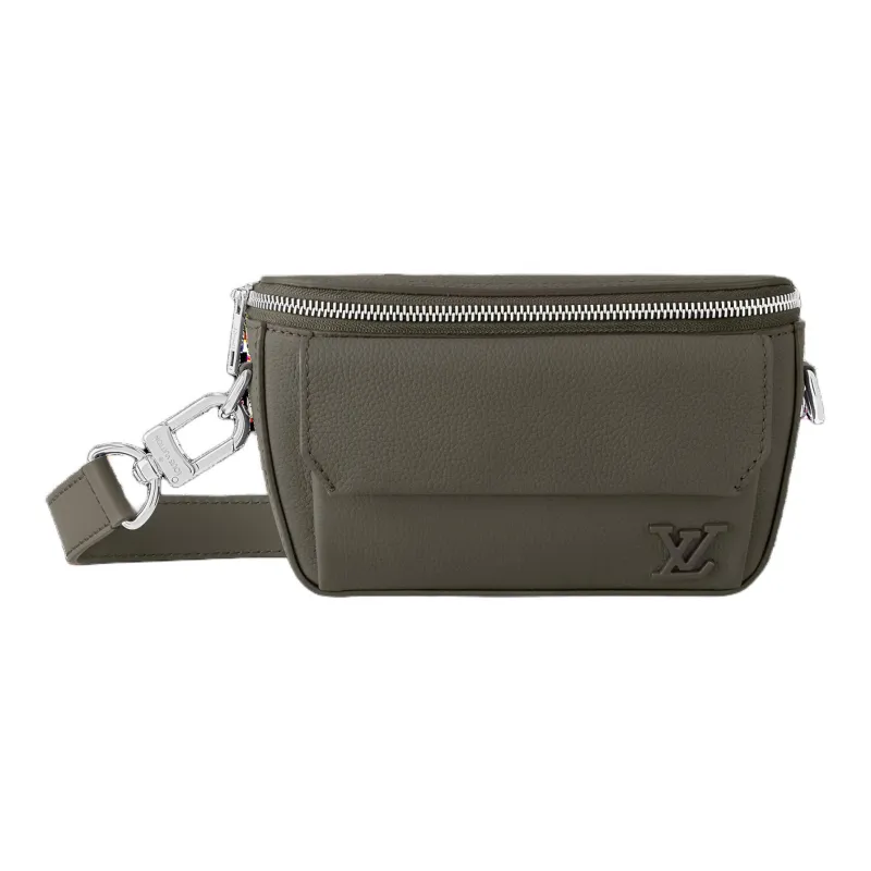 LOUIS VUITTON PILOT Grain Cow Leather Wallet Men's Khaki-0