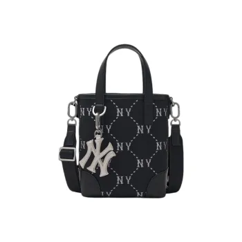 MLB Artificial Leather Shoulder Bag Crossbody Bag Handbag Clutches Student Backpacks Unisex Black