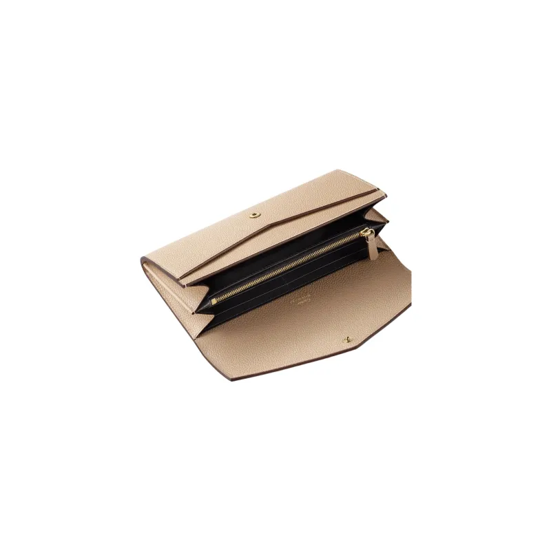 CARTIER Panthère De Cartier Grained Calfskin Wallet Women's Light Beige-2