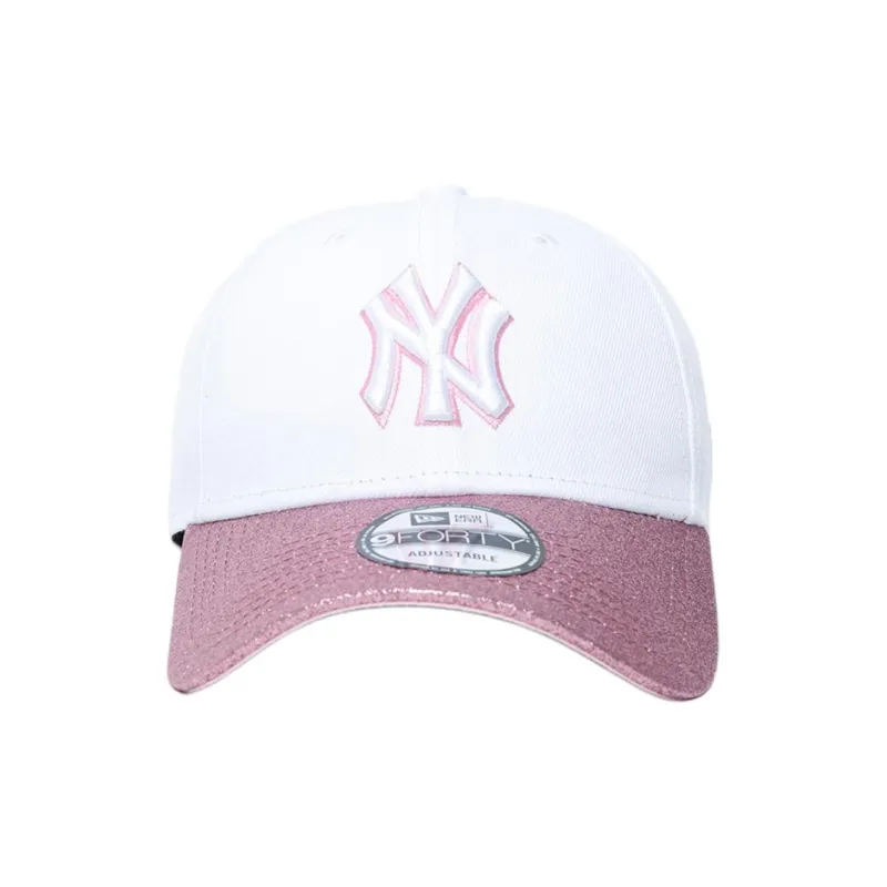 New Era Polyester, Cotton Viscose Baseball Caps Unisex Pink White-2