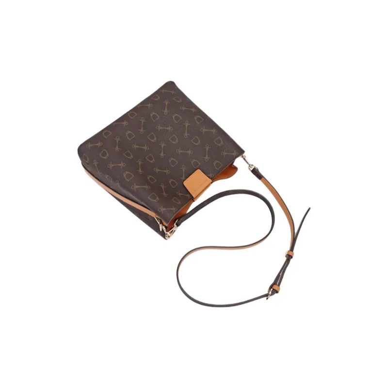Why Artificial Leather Shoulder Bag Women's Dark Coffee/Apricot-3