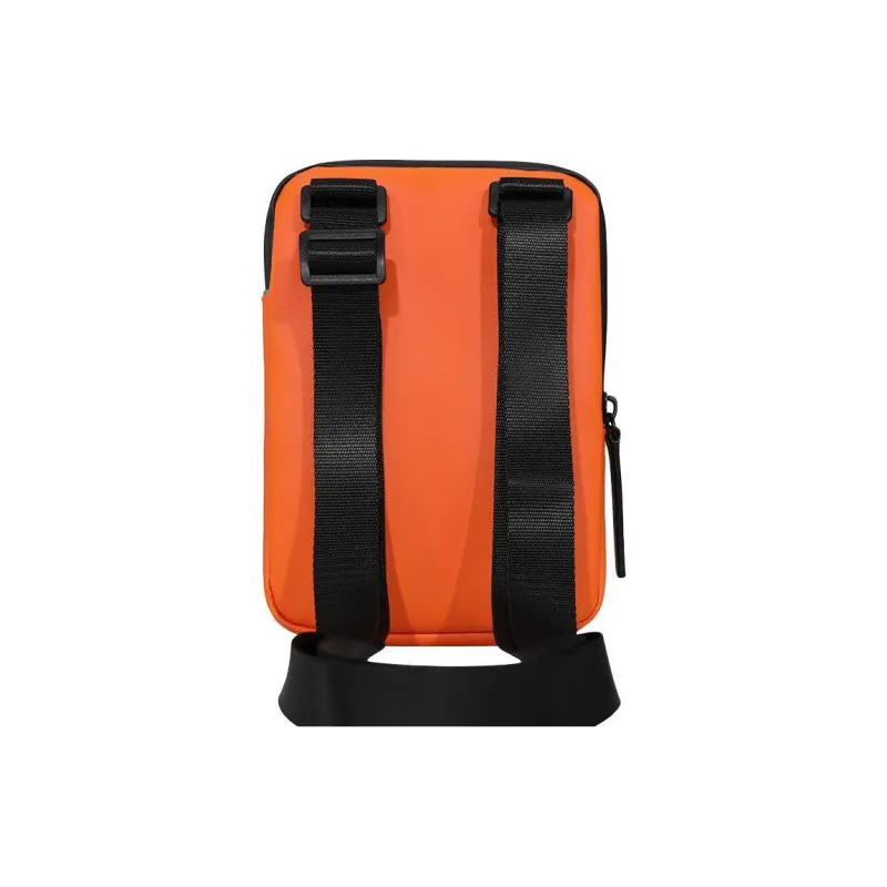 LEXON PVC Crossbody Bag, Cell Phone Pouch, Shoulder Bag Regular Men's Orange/Dark Blue-1